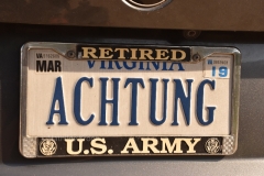 Washington DC, license plate US Army, Virginia