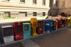 Washington DC, free newspaper and magazine boxes